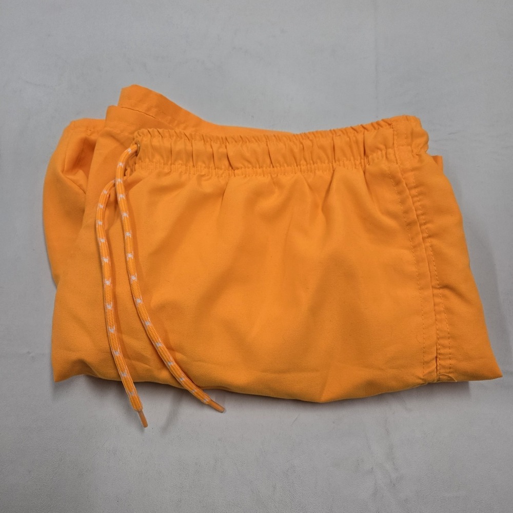 Primark Men's XL Neon Orange Swim Trunks Pockets Drawstring